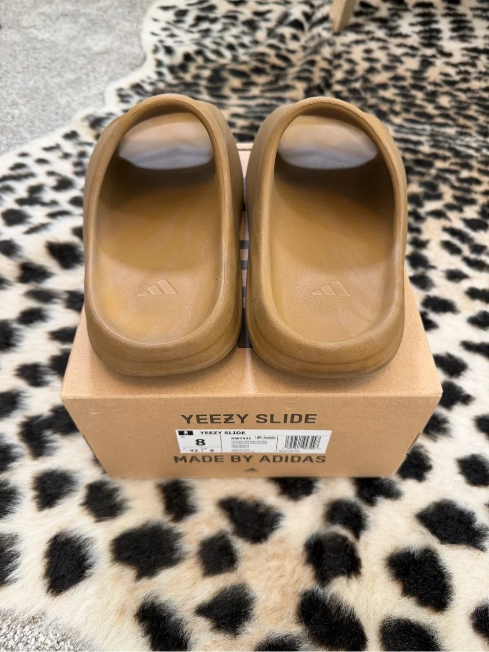 2021 ADIDAS YEEZY SLIDE KANYE WEST CORE BROWN BOOST 350 Size 8